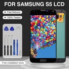 Акция Catteny, 5,1 дюйма, Super Amoled для Samsung Galaxy S5, ЖК-сенсорная панель, стеклянный дигитайзер в сборе, дисплей G900, бесплатная доставка