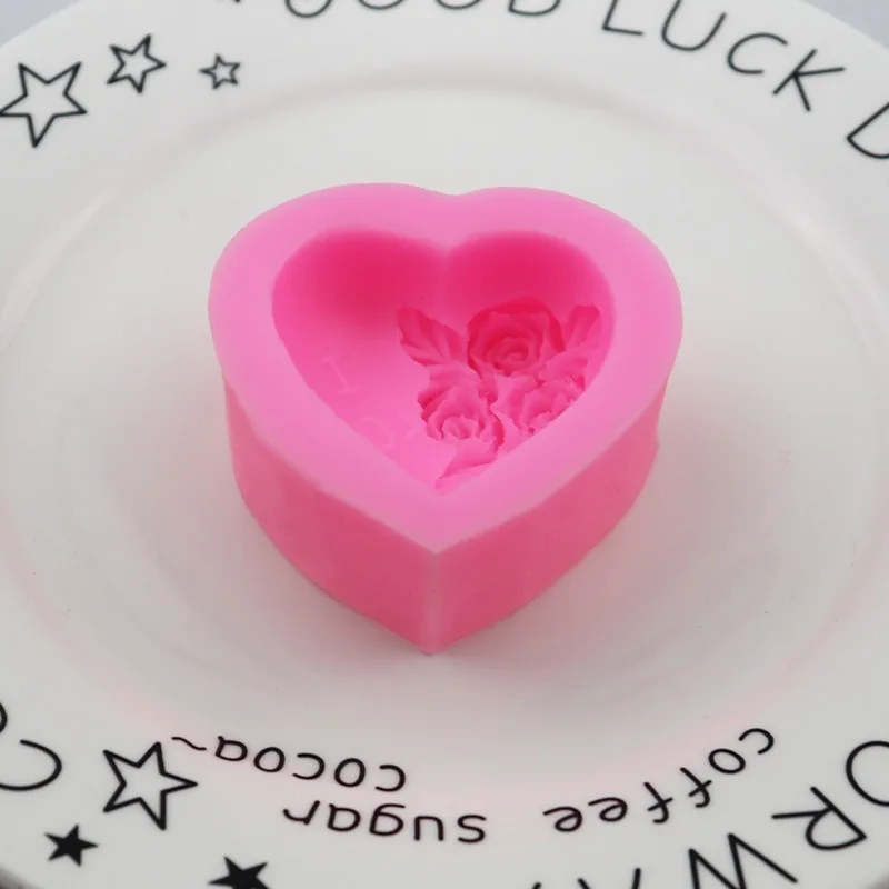 Любовь розовый силиконовая форма любовь мыло ручной работы Плесень Fondant