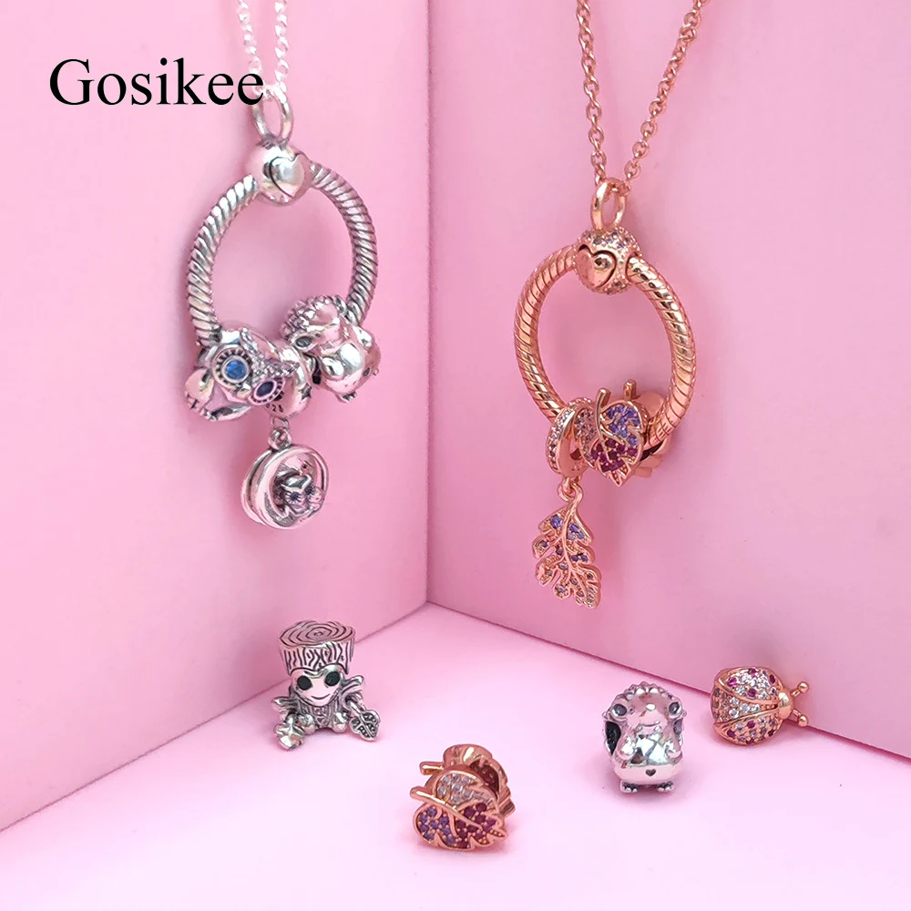 

Moments Charms O Pendant Collar Necklace DIY Charm Fit Original Pandora Bracelet For Women Dropshipping Product