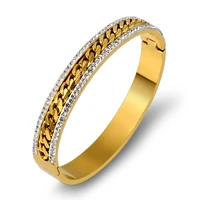 2021 hot sale popular bracelets for women stainless steel chain bracelet with row buckle gold bracelet female bracelet jewelry