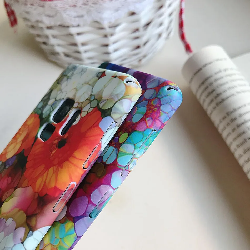 KISSCASE рыбные весы чехол для samsung S10 S9 S8 Plus S7 цветной жесткий мраморный Edge Note 8 9 Coque |