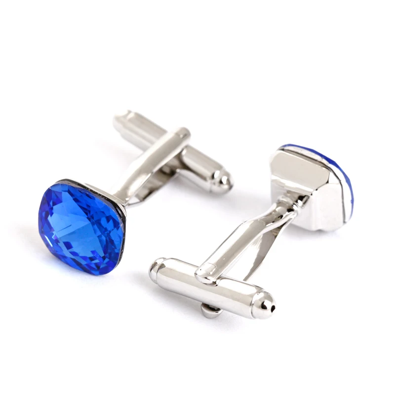Модные многоцветные запонки с кристаллами для мужчин оптовая продажа 3 пары