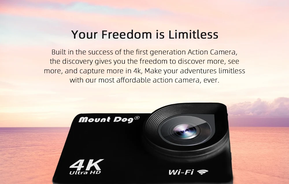 Go Mount Pro экшн спортивная видеокамера Ultra HD 4K WiFi Пульт дистанционного управления видеокамера DVR DV водонепроницаемый чехол Аксессуары