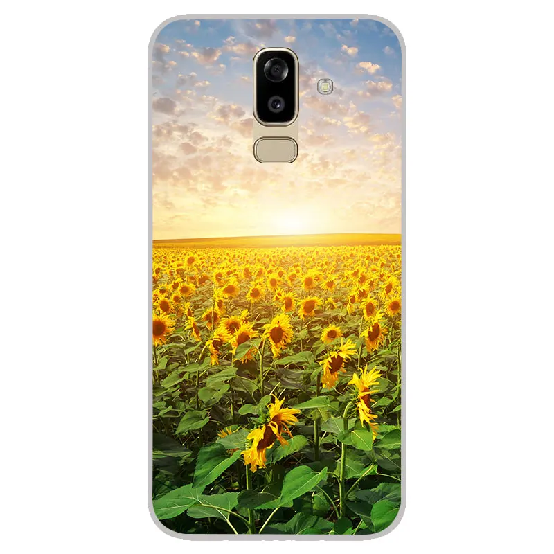 Подсолнечника с рисунком "Подсолнух" матовый Силиконовый чехол для Samsung Galaxy J2