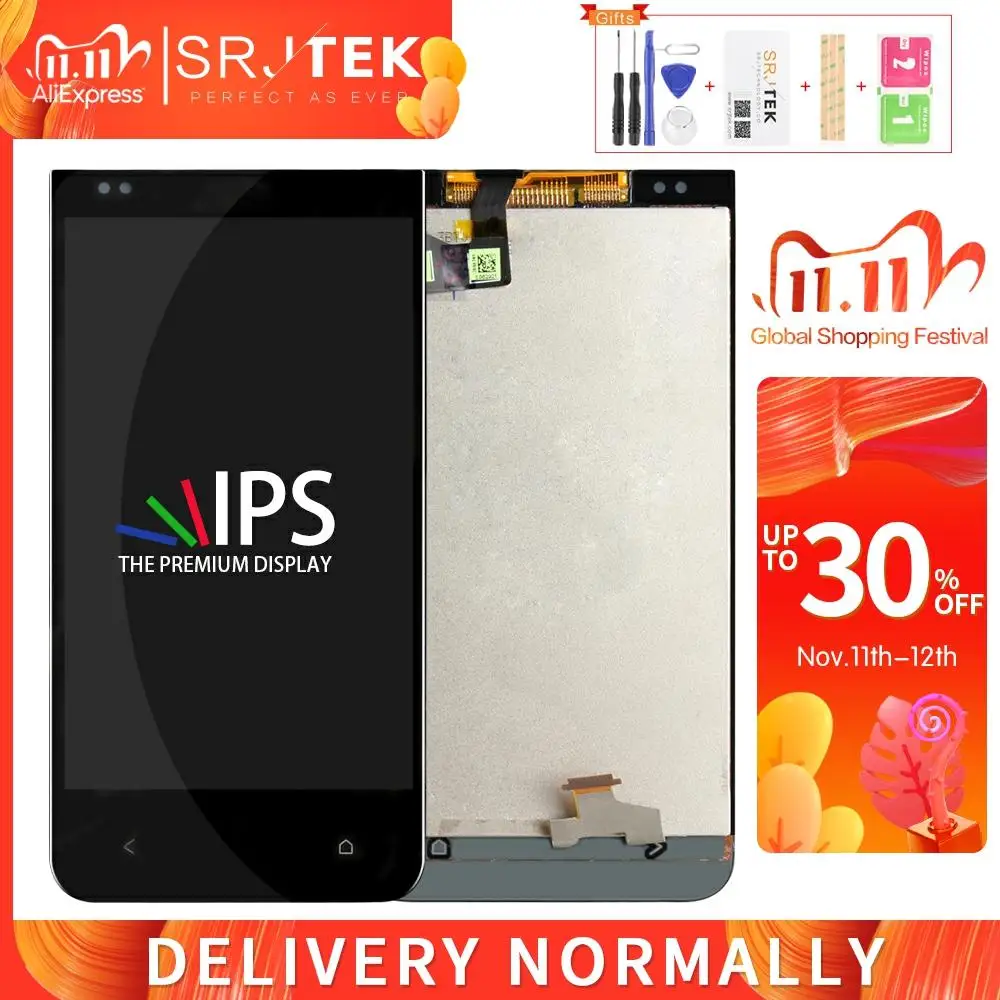 

Srjtek экран для HTC Desire 300 LCD D300 Дисплей сенсорный дигитайзер сенсор внешняя стеклянная сборка 4,3 дюймов 800*480 с рамкой