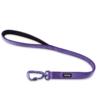 hyhug aluminum alloy with safety lock short dog leash durable nylon traction rope soft impact resistant handle