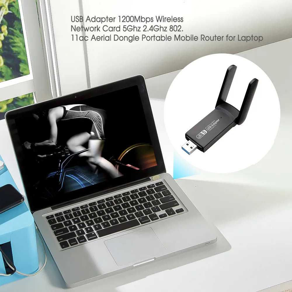 

USB 3.0 adapter 1200Mbps Wifi Dual-band 2.4GHz 400Mbps 5.8GHz 867Mbps Seamlessly compatible with 802.11b/g/n devices