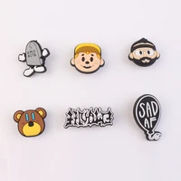 hot selling pvc cartoon clog charms custom design sandals charms for kids party gift