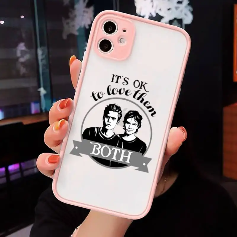 

TV series The Vampire Diaries Phone Case matte transparent For iphone 7 8 11 12 plus mini x xs xr pro max cover
