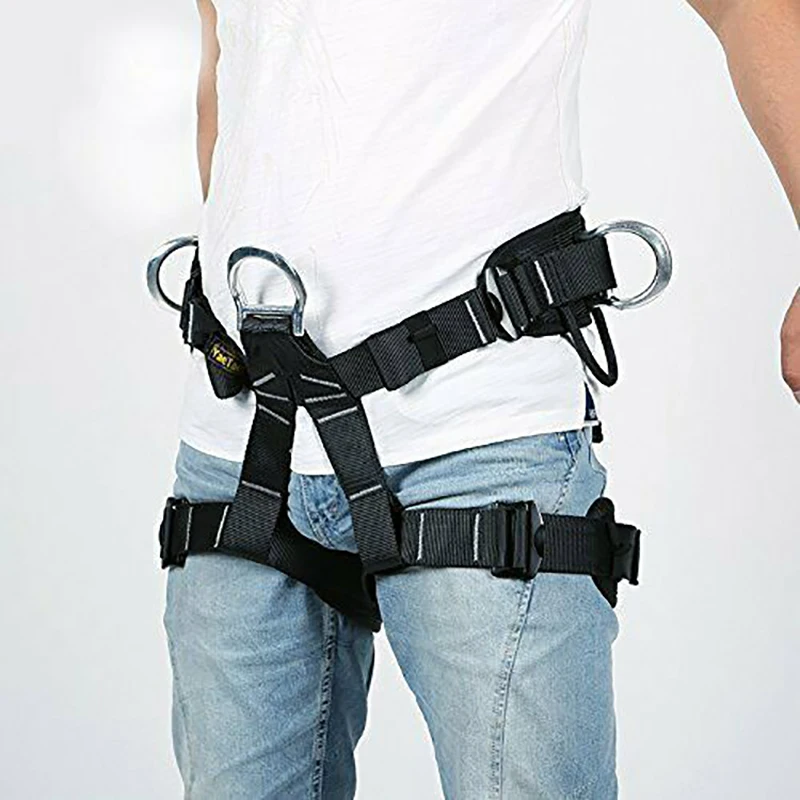

Climbing Belt Mountaineering Safety Belt Downhill Aerial Work Protection Equipment Outdoor Expansion Rappelling Fullbody Harness