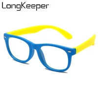 2020 new kids anti blue light glasses children fashion square clear lens eyeglasses boys girls flexible frame oculos uv400