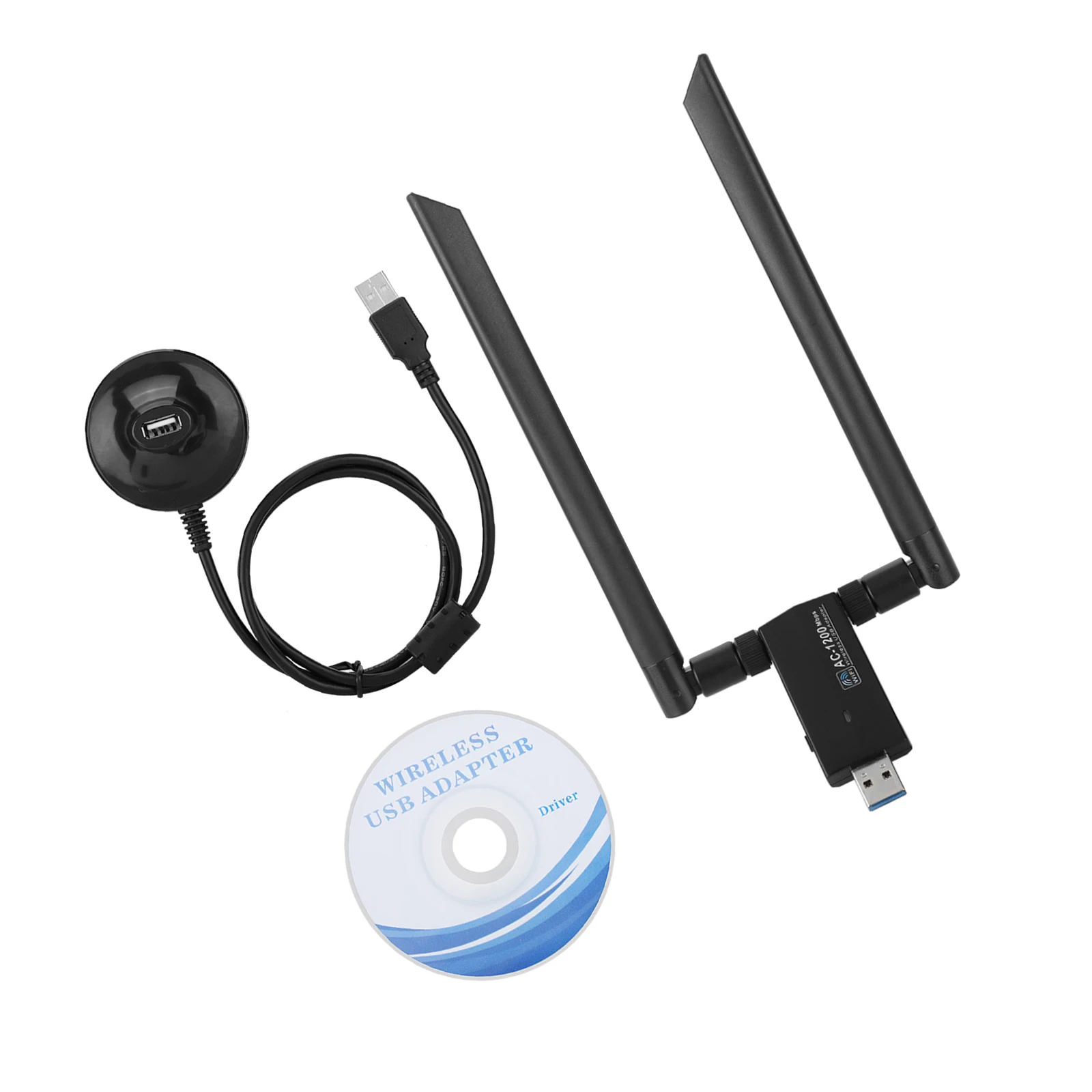 

2.4GHz/5.8GHz Dual Band Wireless Card 300Mbps/866Mbps Network Adaptor USB 2.0/3.0 Network Interface for Window for Mac OS