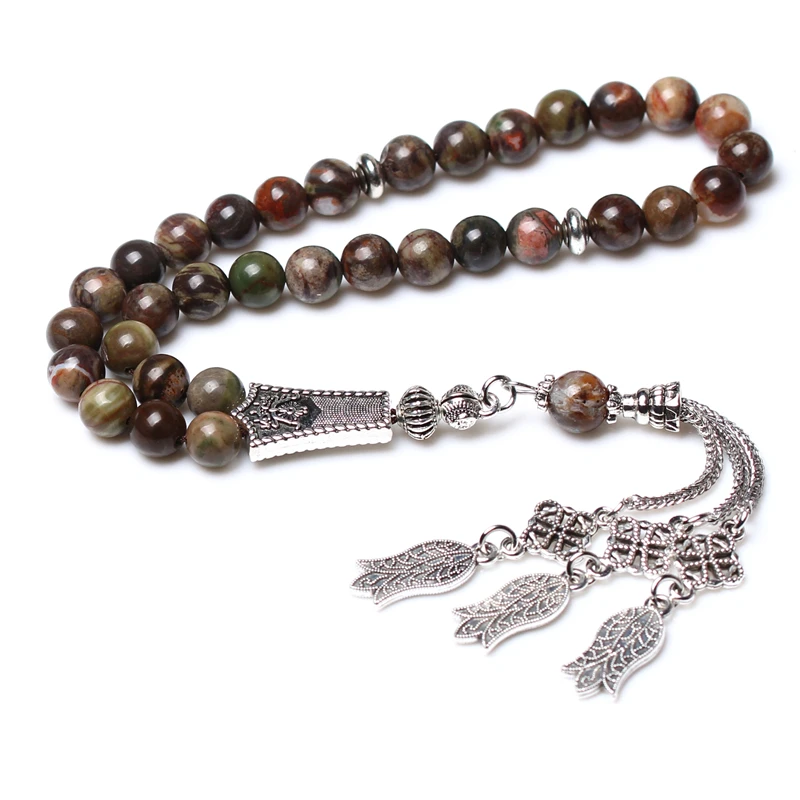 Новое ожерелье ручной работы четки 33 цветов агат камень tasbih masbaha | Украшения и