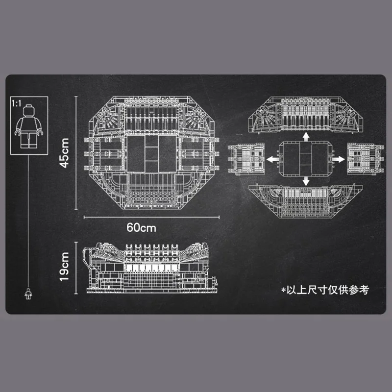 

Old Trafford Manchester City Street View Football Field Stadium Building Blocks Bricks Education Christmas Birthday Toy Gift