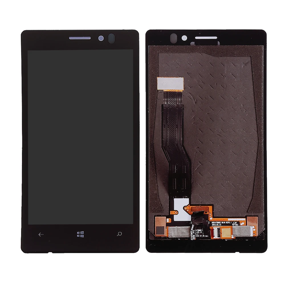 Дисплей (матрица + тачскрин) для смартфона Nokia Lumia 925 черный с рамкой | Мобильные