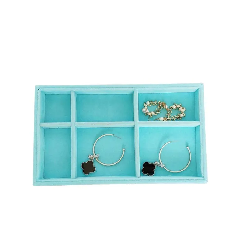 Небесно-Голубой бархатный замшевый органайзер для сережек витрина ювелирных