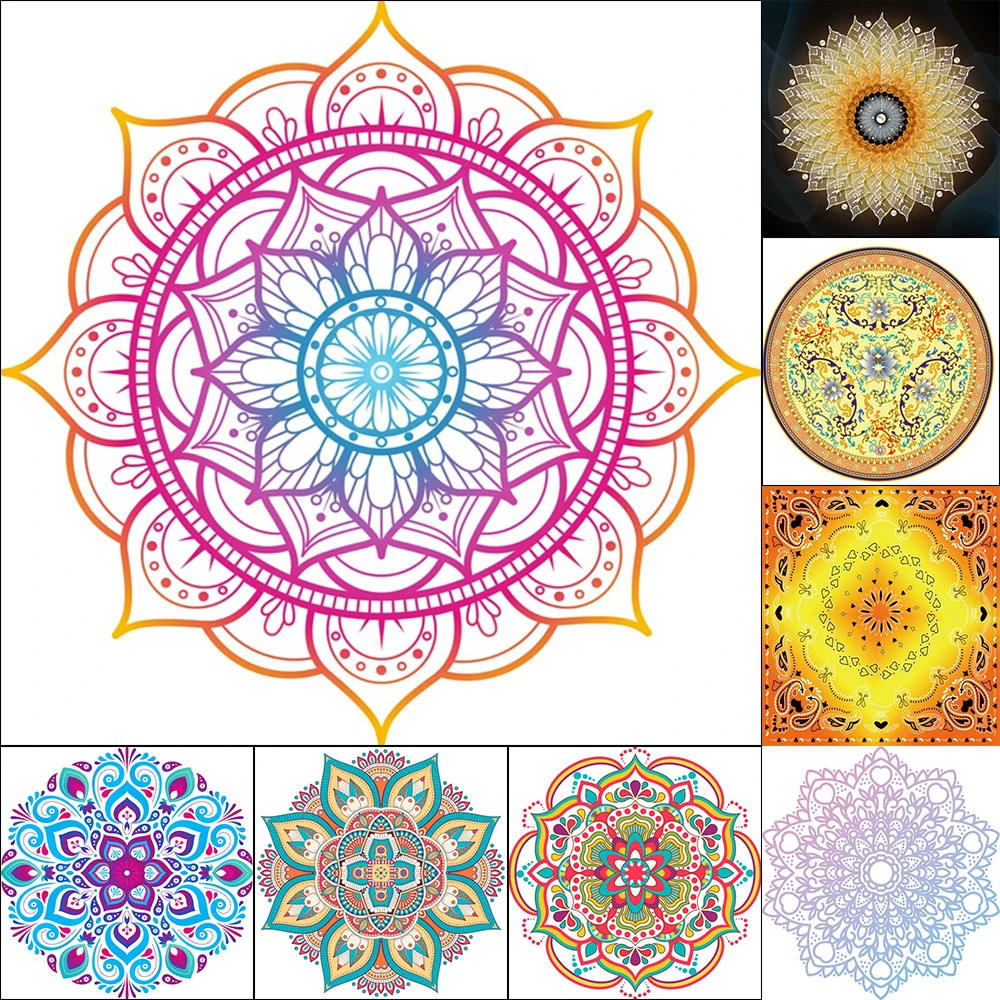 Мандала настенная живопись на холсте ретро искусство домашний декор плакаты и