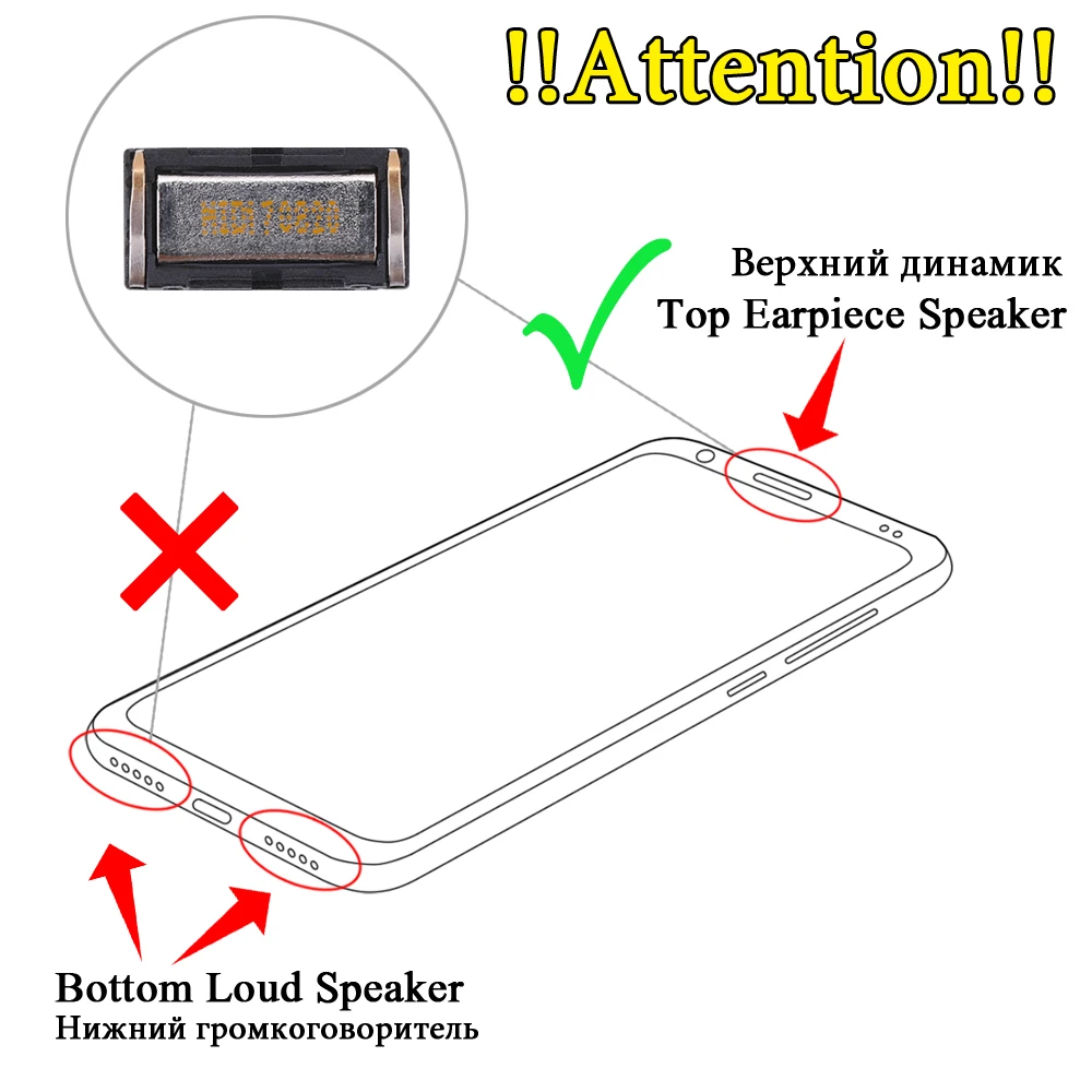 

Top Front Earpiece Ear Piece Speaker For ZenFone Live 2E C U500 ZC451CG G500TG ZB501KL Replace Parts