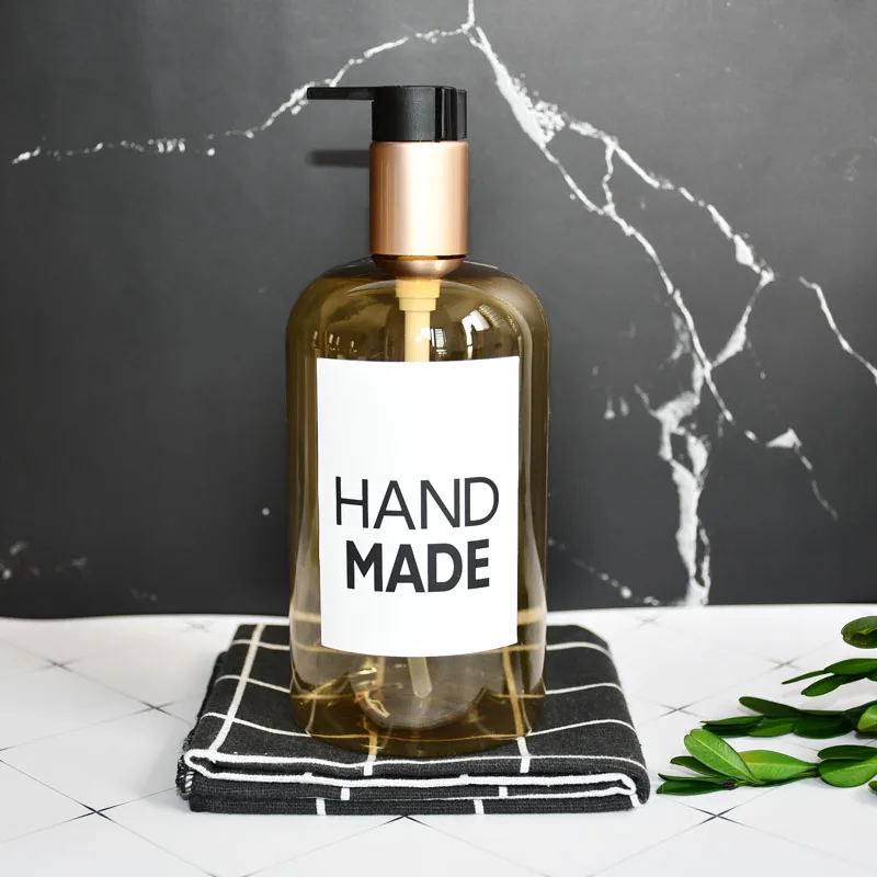 

Nordic Soap Dispenser Shower Gel Empty Bottle Press Plastic Soap Dispenser Household Seifenspender Bathroom Accessories DF50BX