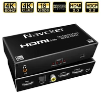 navceker hdmi splitter 1x2 4k hdmi splitter audio extractor 1 in 2 out port hdmi cable splitter hdmi amplifier for ps4 ps5 xbox