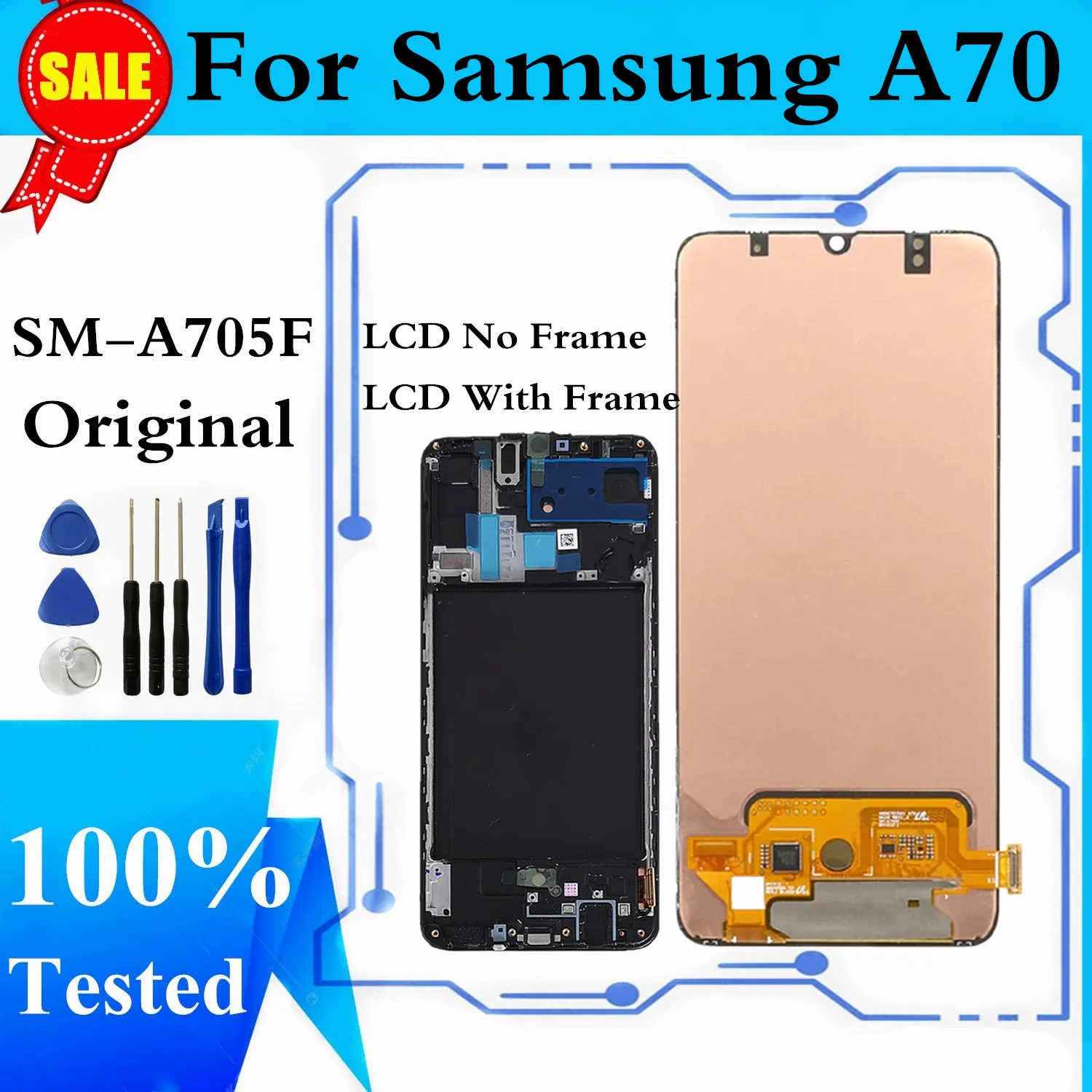 

ORIGINAL 6.7'' LCD Display For Samsung Galaxy A70 LCD A705 A705F SM-A705MN Display Touch Screen Digitizer Assembly Replacement