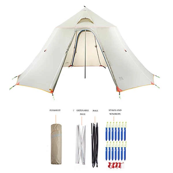 Tent outer cloth ASTAGEAR Shanju, 6 человек, круглая башня, пирамида, тент, командный тент, коллективный тент, кемпинг, семейный тент, для прогулок, самовождение, тур - Цвет: Tent outer cloth