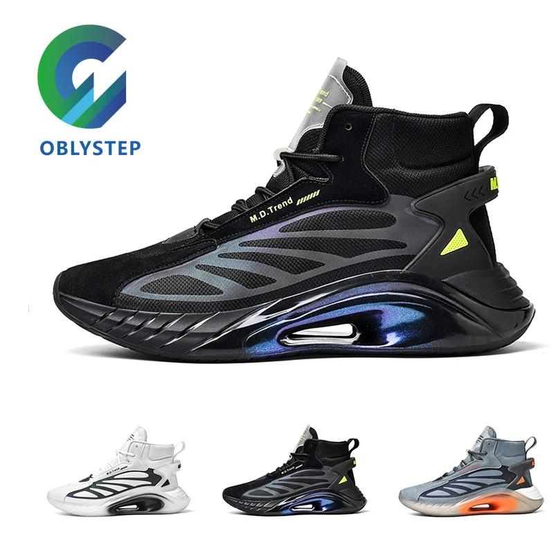

OBLYSTEP Winter New High-top Men's Outdoor Sports Breathable Jogging Shoes Fashion Reflective