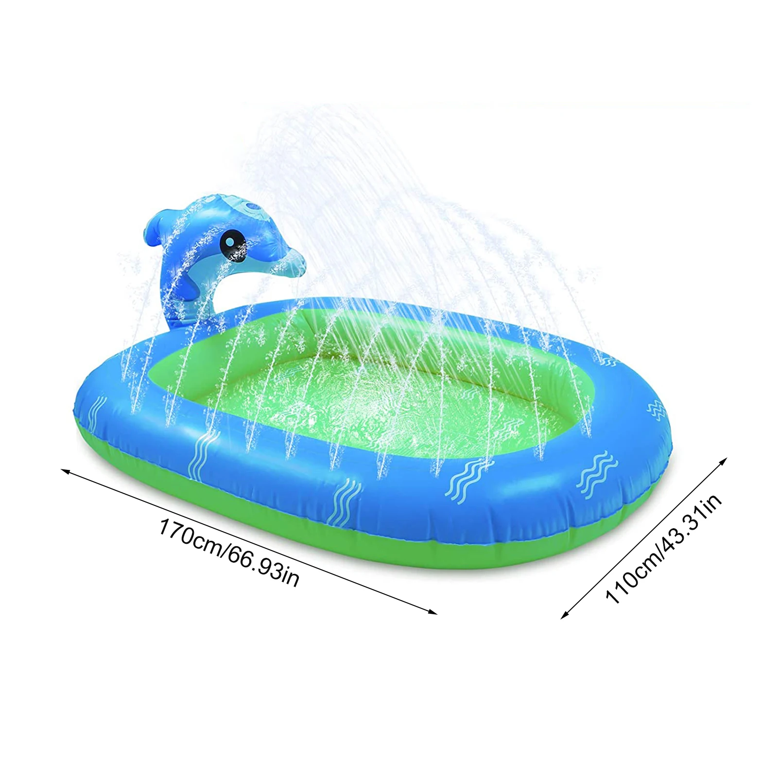 

Inflatable Sprinkler Pool Toy Outdoor Summer Toddlers Splash Pad Wading Pool Backyard Water Play Mat For Children