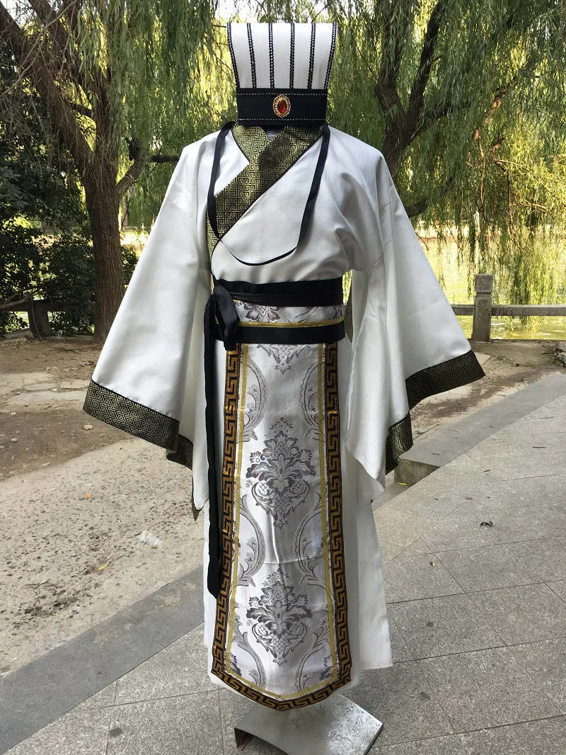 Мужской костюм Китайская традиционная одежда Новинка hanfu хлопковая одежда Императорский принц косплей костюм халат