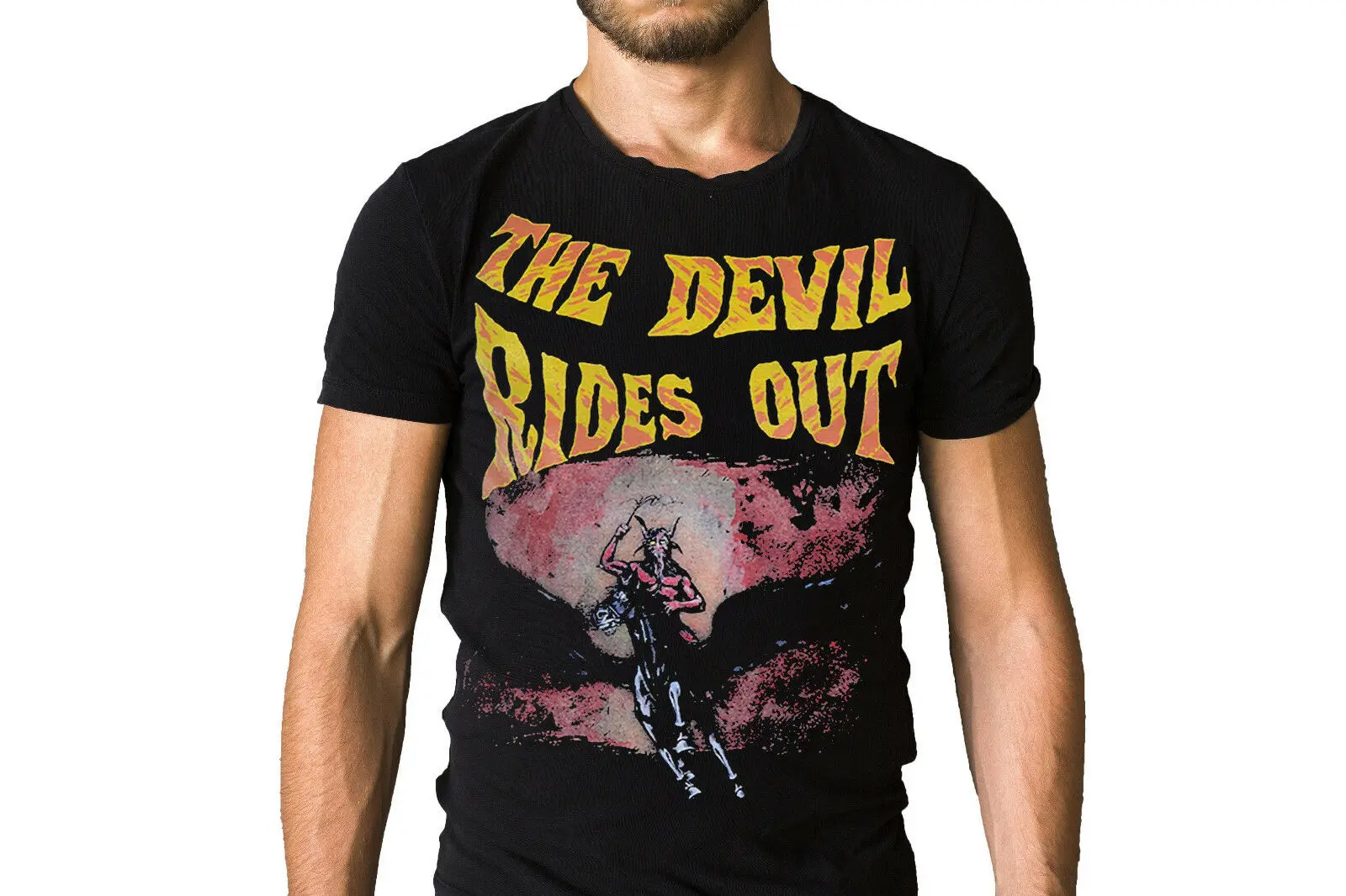 Футболка с изображением дьявола и фильма 1968|Мужские футболки| |