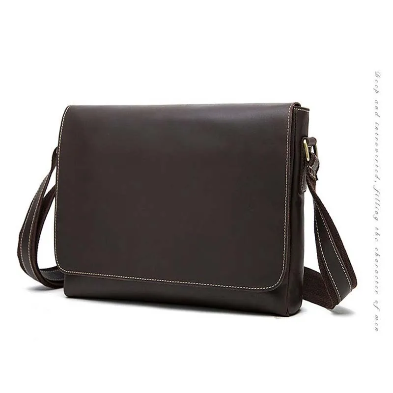 Портфель мужской из кожи Крейзи Хорс сумка-мессенджер на плечо для работы и офиса