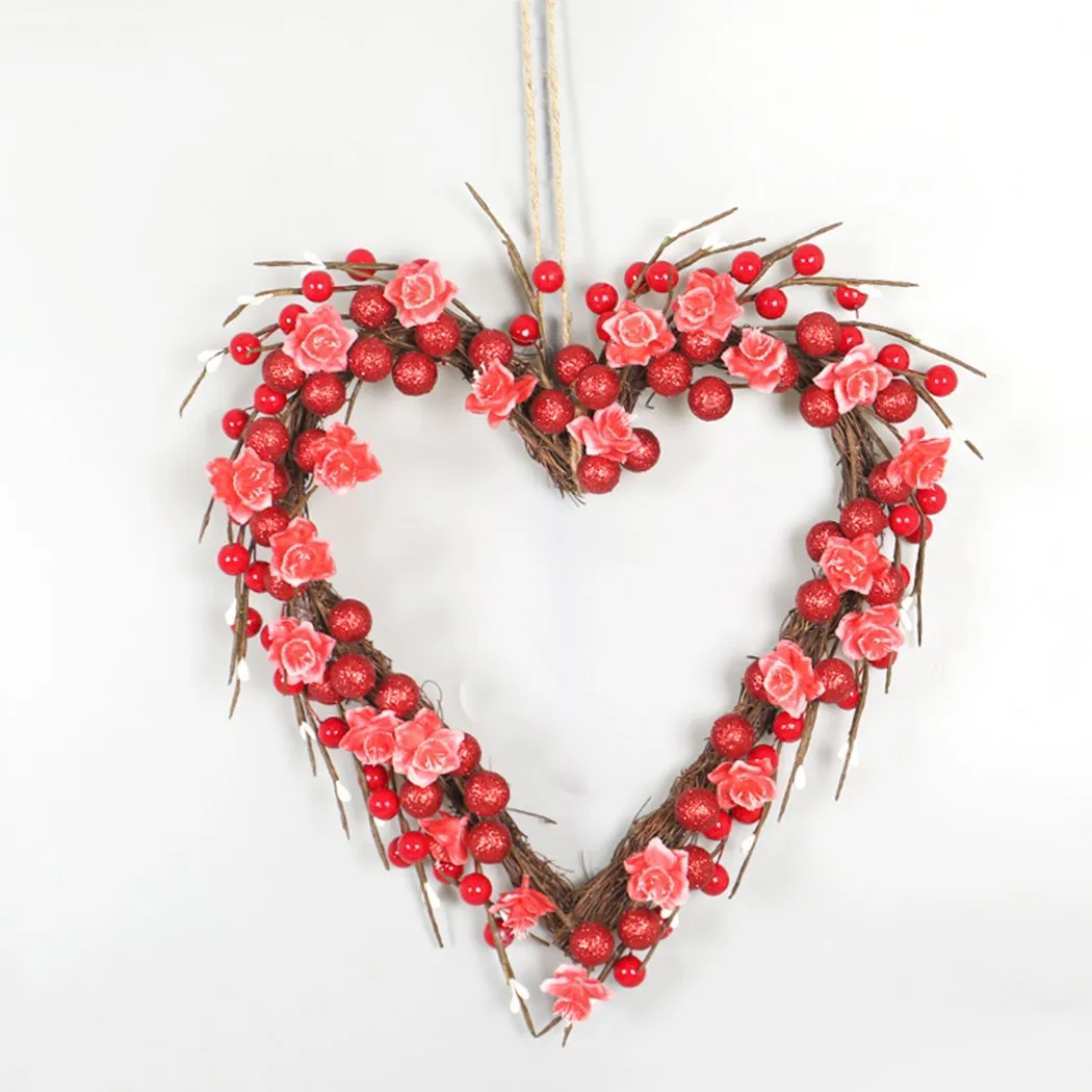 

Simple Wreath Valentine's Day Wall 40 * 35cm Beautiful Flowers Garland