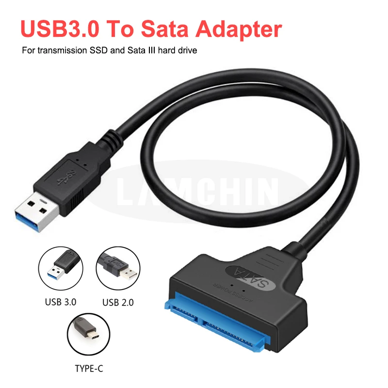 Адаптер USB 3 0 поддержка внешнего жесткого диска 2 5 дюйма SSD HDD 22 Pin Sata III кабель к