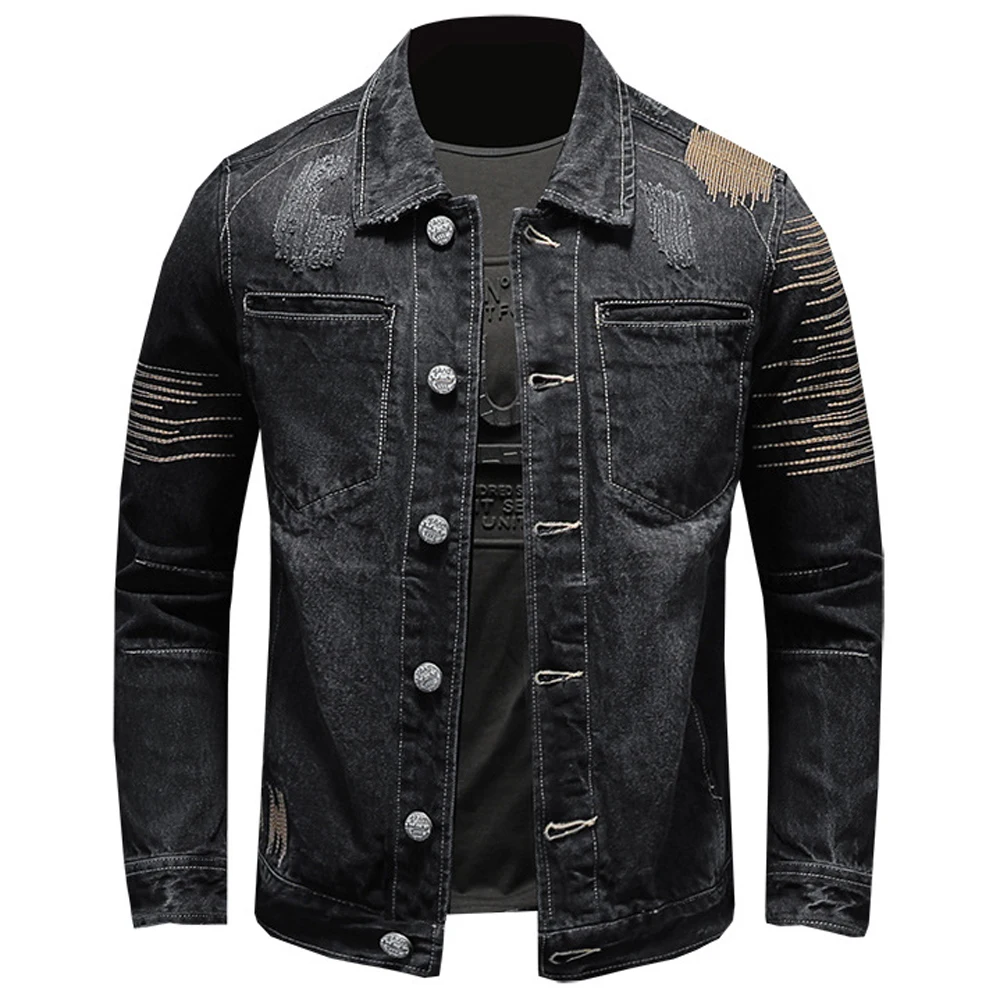 

England Style Vintage Jeans Coats Men Man 5XL Name Brand Bomber Mens Denim Jackets and Coat Retro Casual Male Spring Clothing