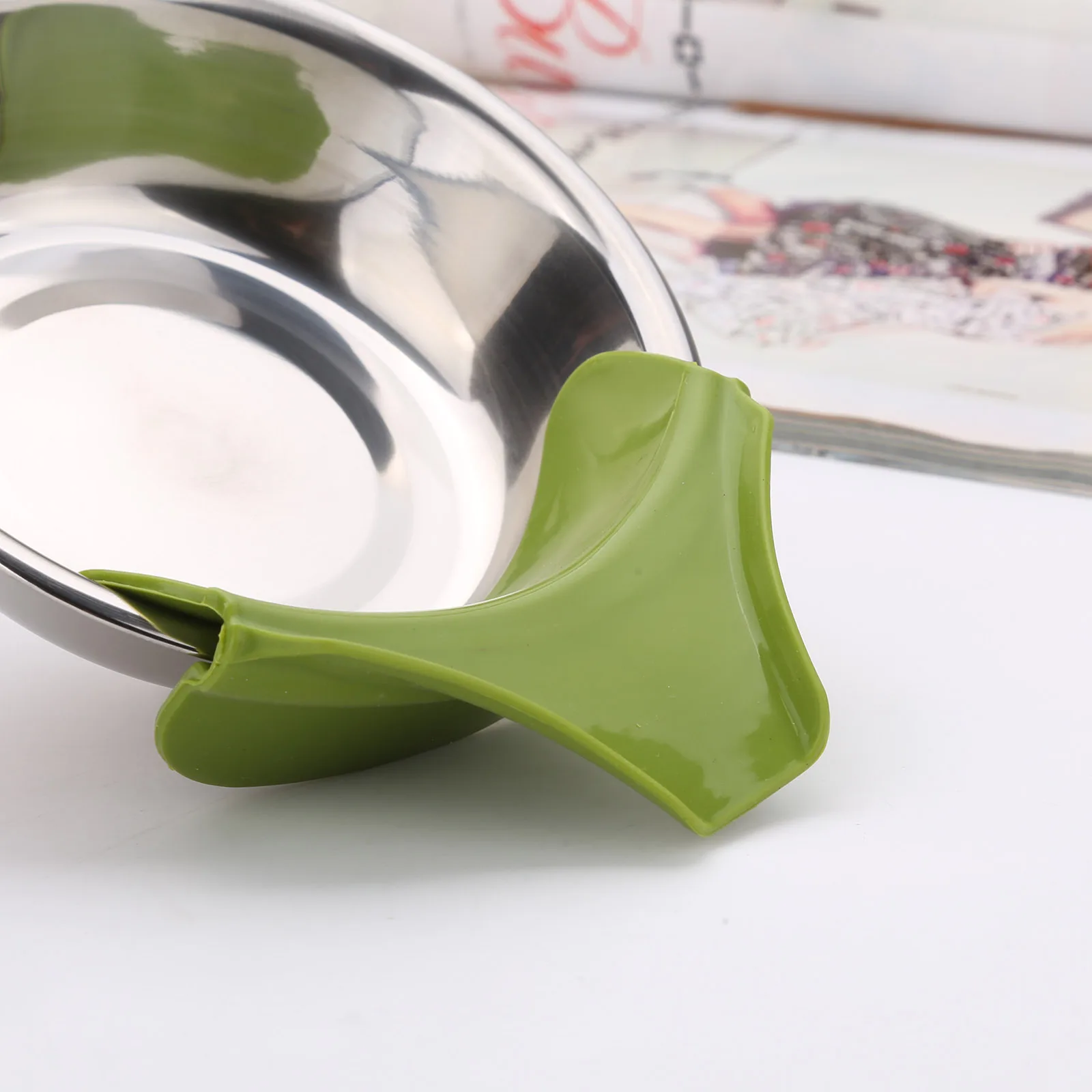 4 цвета круглый обод дефлектор выливается суп гаджеты анти разлив слив кухонные