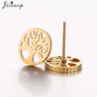 В богемном стиле дерево жизни, серьги для женщин и детей, модное кольцо из нержавеющей стали, со снежинками, серьги-гвоздики с цветочным украшением из серьги ювелирные изделия для пирсинга Гавайи Pendiente