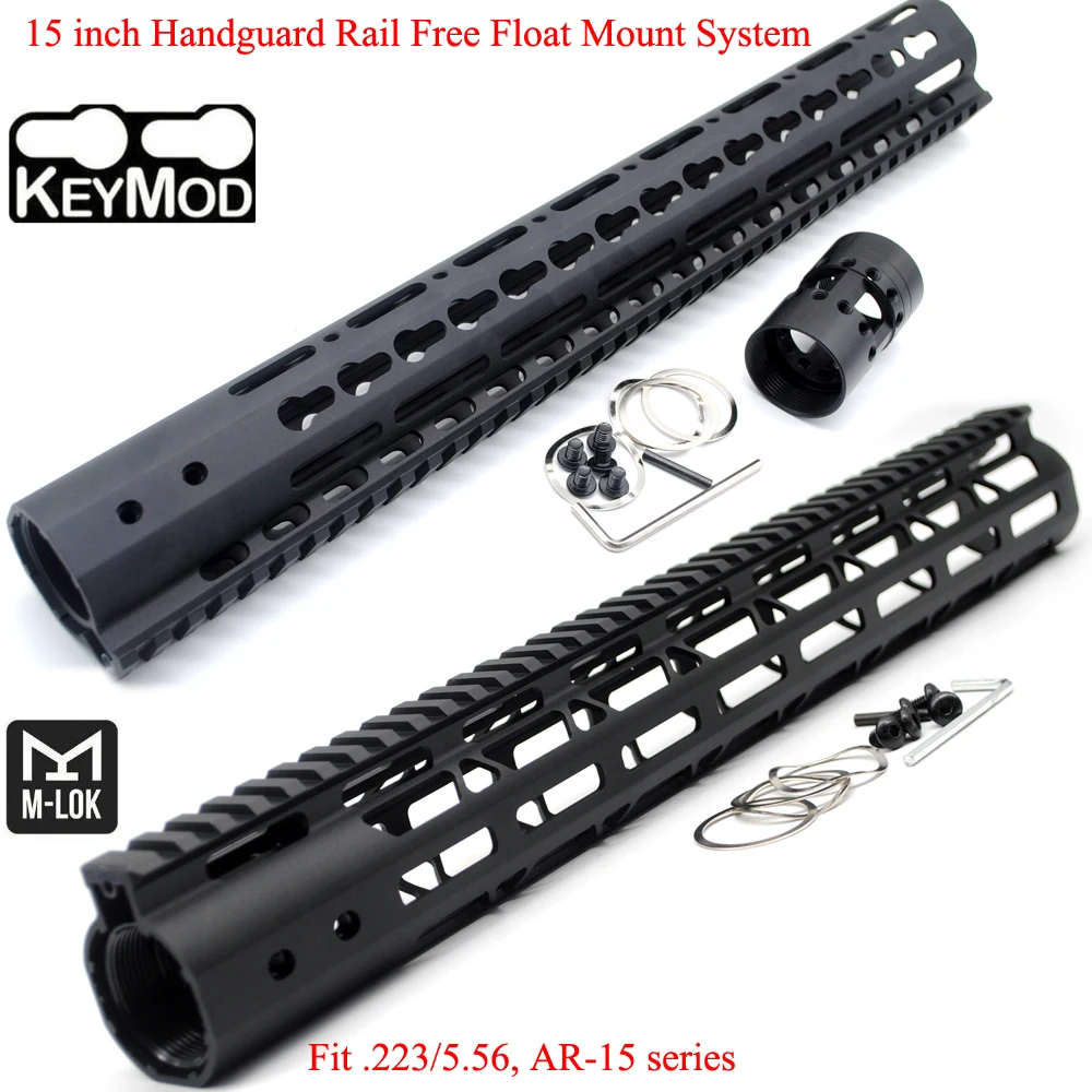 

Aplus AR15/M4/M16 Keymod / M-lok Handguard Rail Picatinny Free Float Mount System Ultralight 7/9/10/12/13.5/15'' Black Anodized