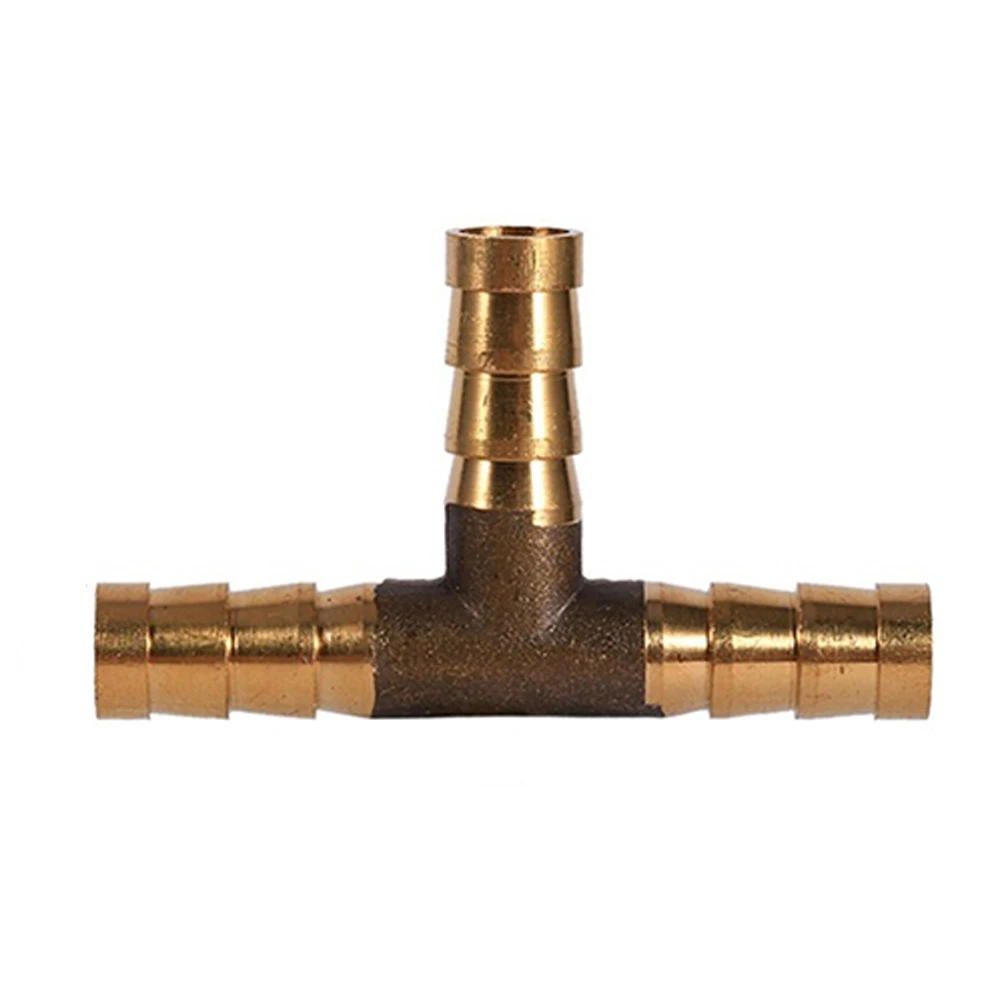 

Multifunctional Fuel Gas Oil 3 Way Solid Brass Vehicle Pipe Connector Durable Practical Adapter T Shape Hose Joiner Multi Size