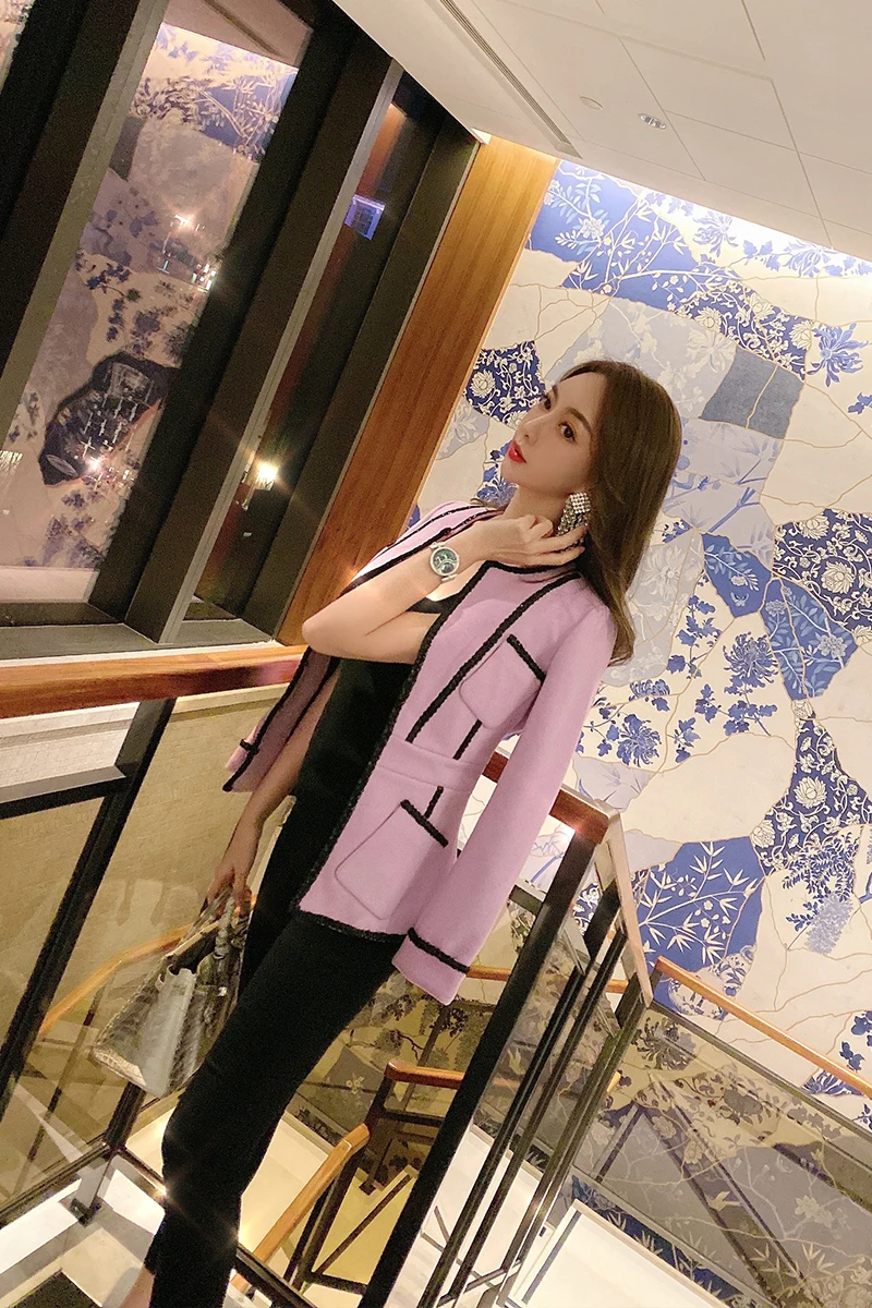 

limited time return fashion color matching slim long sleeve small girl coat woolen cloth