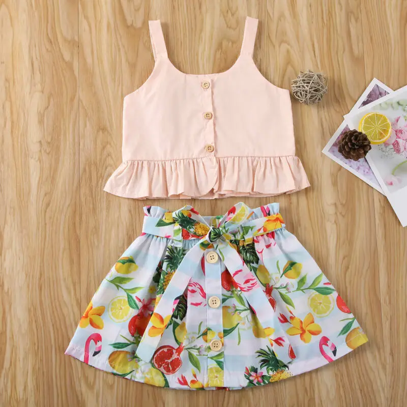 Эксклюзивная детская одежда коллекция 2020 года топы на бретельках с оборками для