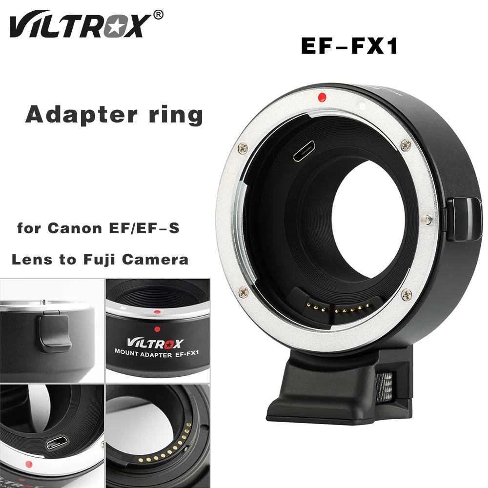 VILTROX EF-FX1 X Mount Lens Adapter ring Auto Focus for Canon EF/EF-S Lens to Fuji X Mount  X-T20 X-T10 X-T1 A3 A5 PRO2 Camera