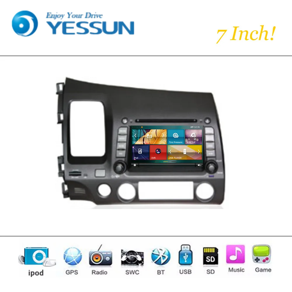 Автомобильный DVD плеер с системой Wince для HONDA Civic 2007 2011 LHD Авторадио стерео GPS
