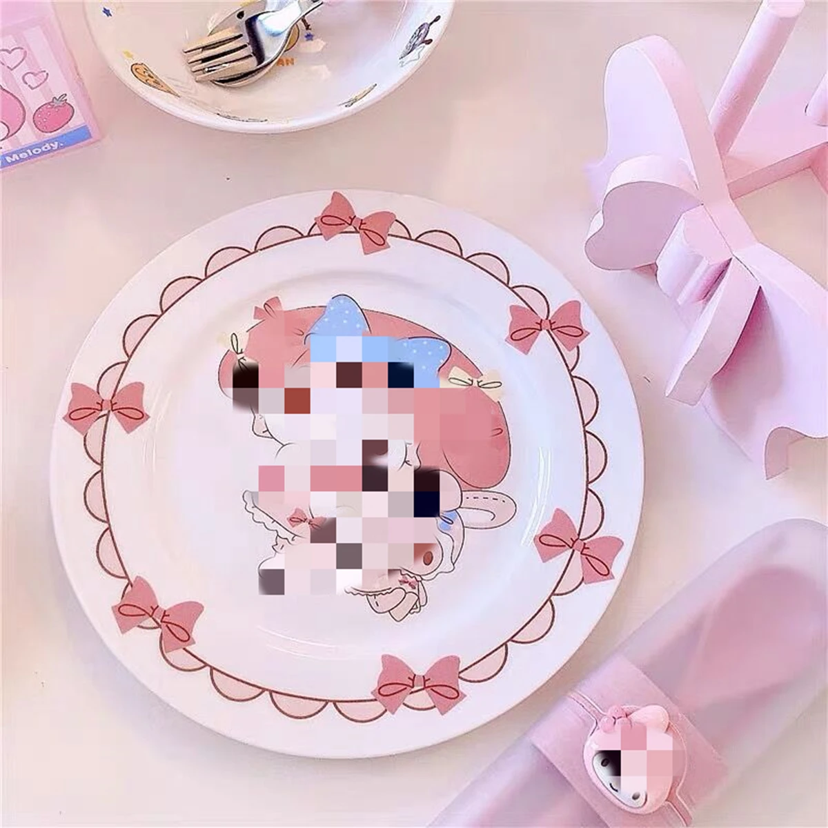 

Cartoon Cute Ceramic Plate Creative Cuisine Dish Cute White Plate Steak Rice Soup Bone China Tableware Gift Ceramica Dish