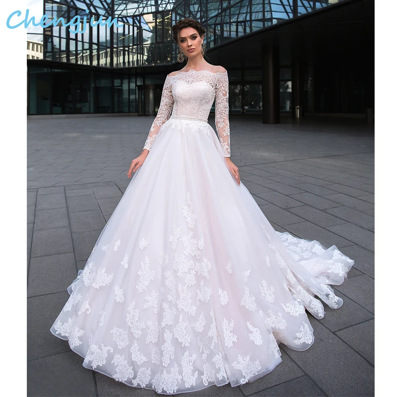 

Chengjun высокое качество длинное бальное платье Пышные свадебные платья для дам