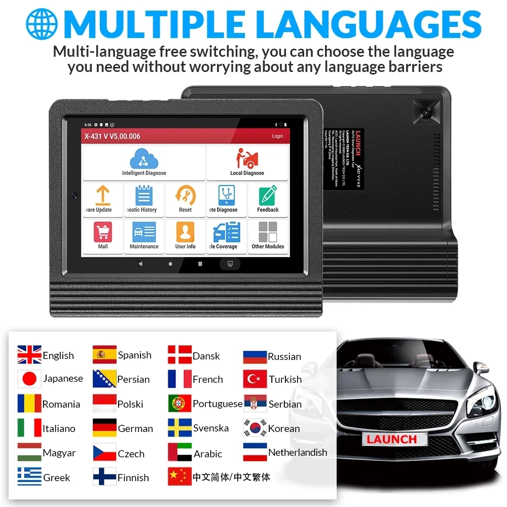 

Launch X431 V Car OBD2 Diagnostic tools Full System ECU Coding 30+ reset Scanner pro auto tool kit key program PK x431 v+ Autel