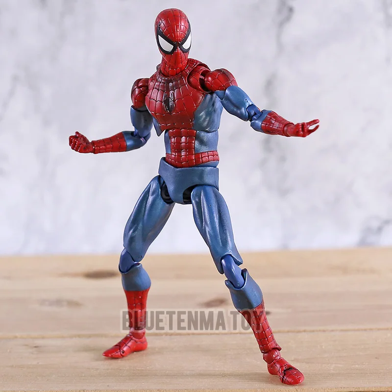 Marvel Mafex 075 Мстители Человек паук MAF075 Удивительный 047 ПВХ фигурка Коллекционная