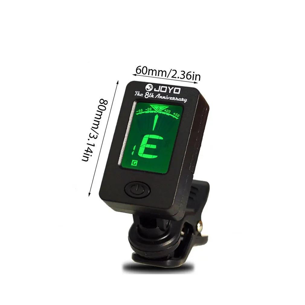 

JT-01 Portable Mini LCD Display Chromatic Clip-On Tuner for Acoustic Guitar Ukulele Musical Instrument
