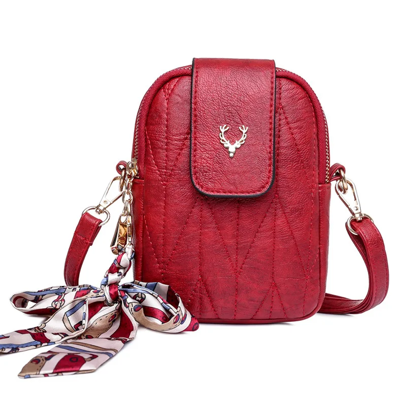 

Fashion Soft Leather Women Messenger Bags Female Large Capacity Mobile Phone Purse Ladies Multifunction Single Shoulder Package