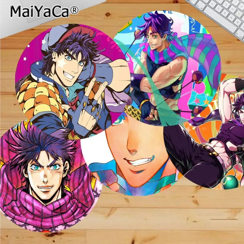 Игровые коврики Maiyaca с новым дизайном круглые игровые для мыши Джоджо Джозефа