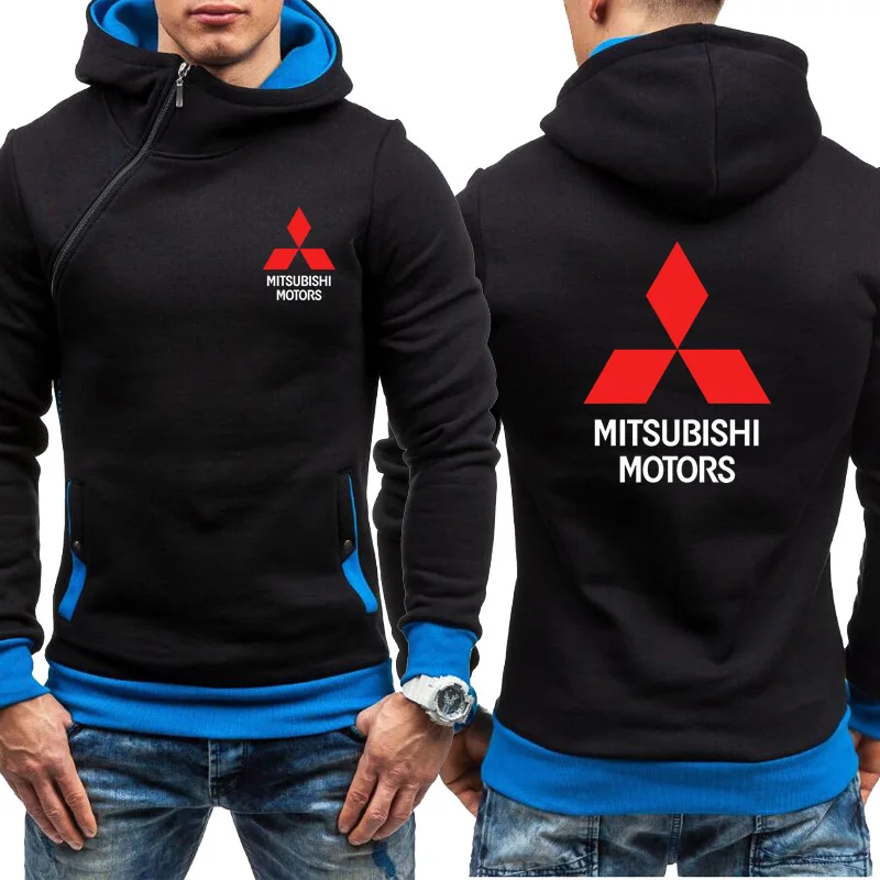 Толстовки с капюшоном и Для мужчин Mitsubishi автомобильные брелки с логотипом печати Повседневное в стиле «хип-хоп» Толстовка Harajuku теплые флисовые толстовки с капюшоном мужская молния куртка